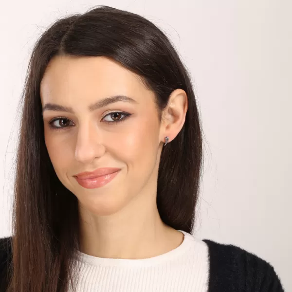 Stříbrné náušnice andělská křídla 61094