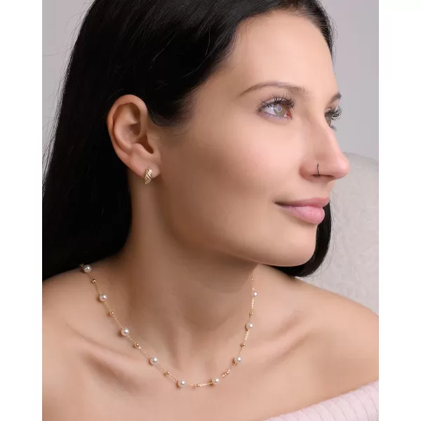 Pozlacený náhrdelník se shell perličkami 12184.1