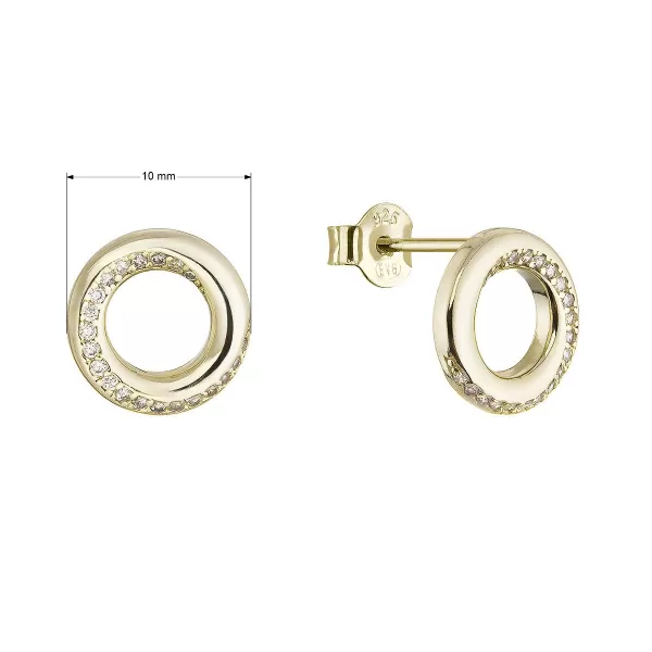 Pozlacené náušnice kroužky 11745.1