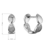 Stříbrné náušnice tvarované kruhy 11614.1