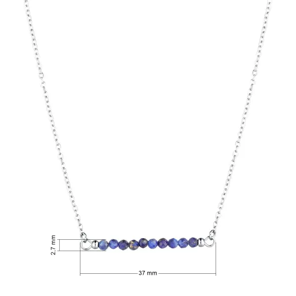 Ocelový náhrdelník tmavě modrý 42038.3