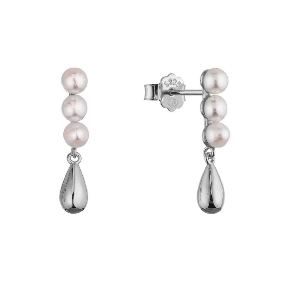 Stříbrné náušnice s říčními perlami 21123.1