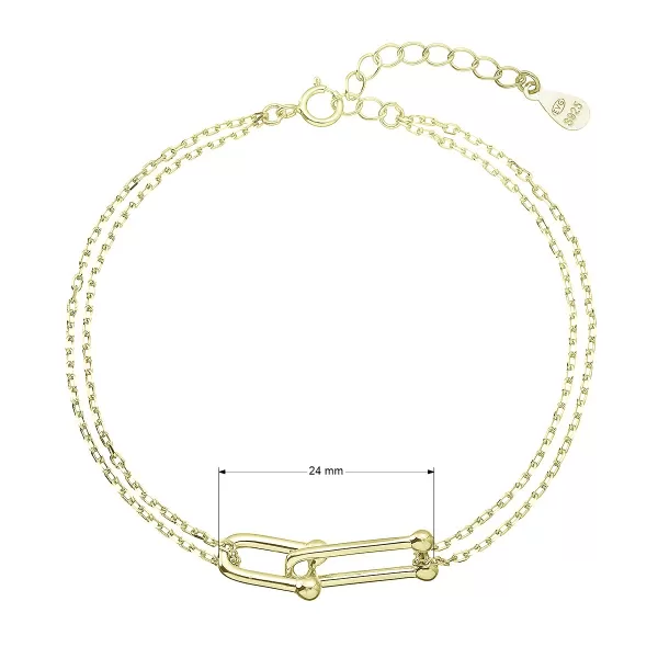 Pozlacený náramek s elegantním uzlem 63021