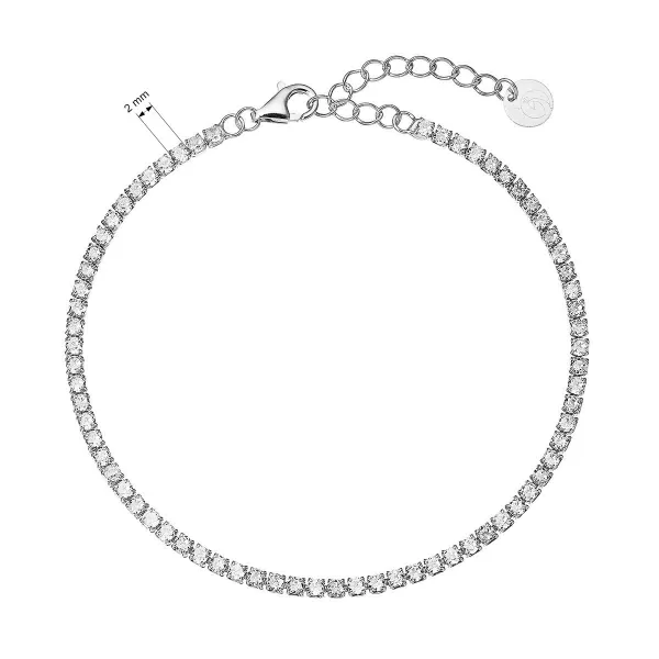 Jemný stříbrný tenisový náramek 13095.1