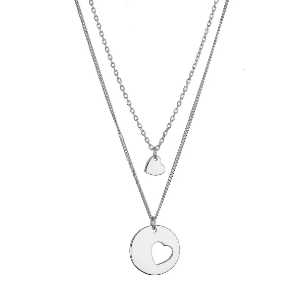Stříbrný set náhrdelníků pro maminku a dceru 62047