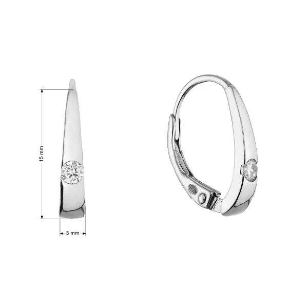 Stříbrné visací náušnice 11676.1