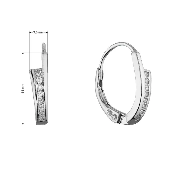 Stříbrné visací náušnice 11674.1