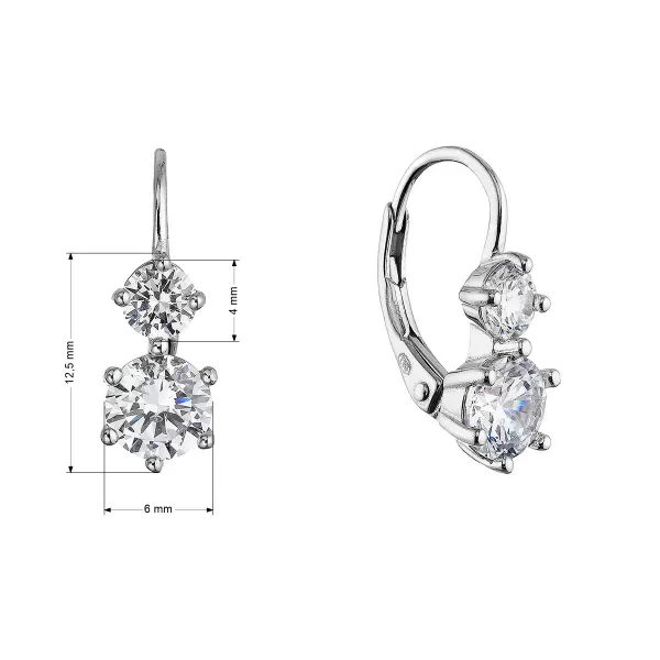 Stříbrné dvojité náušnice 11686.1