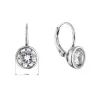 Stříbrné náušnice s kulatým zirkonem 11641.1