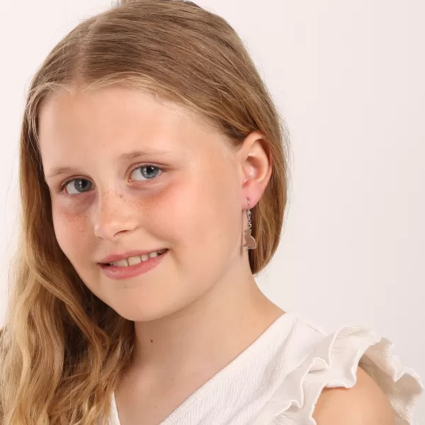 Stříbrné náušnice kočky 61129