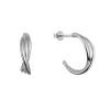 Stříbrné náušnice zapletené kroužky 61114