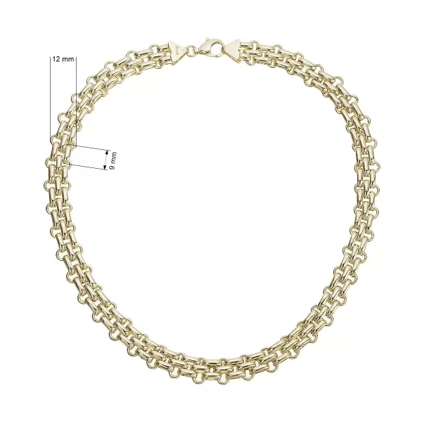 Masivní náhrdelník z pozlacených článků 72095