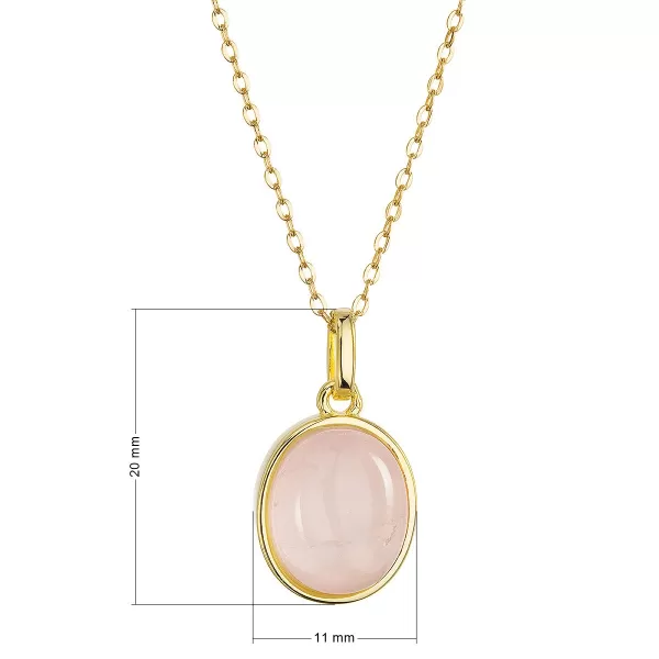 Pozlacený náhrdelník s růženínem 12160.3