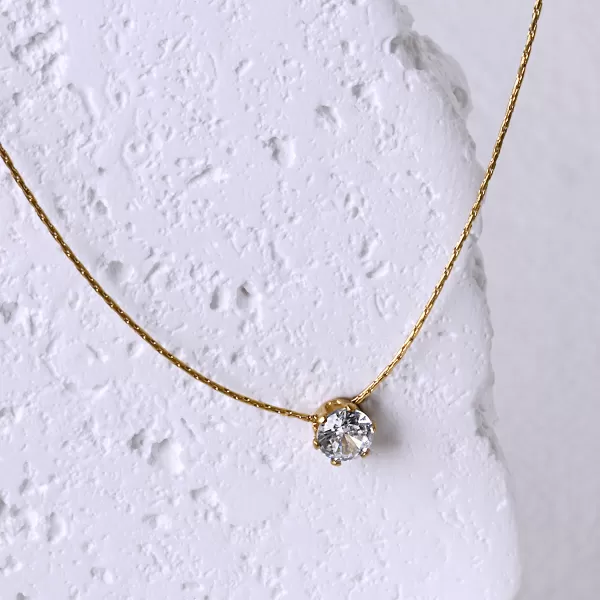 Náhrdelník s krystalem 42047.1 gold