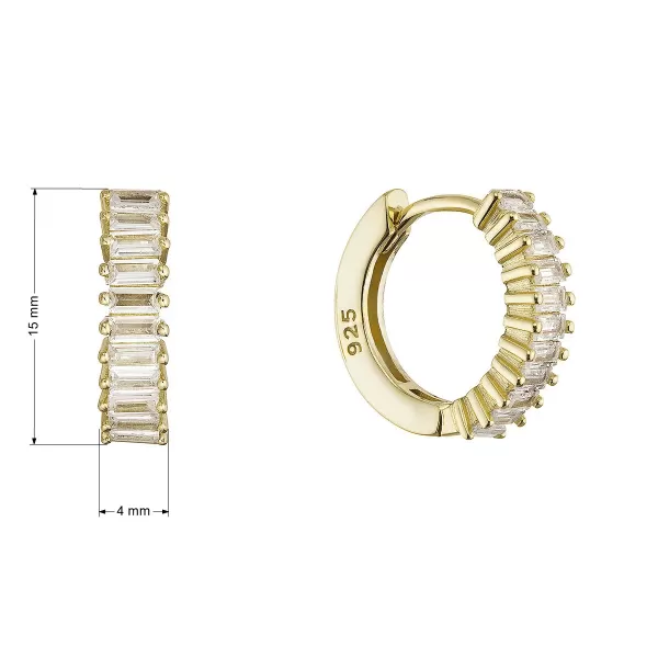 Pozlacené kroužky se zirkony 11771.1