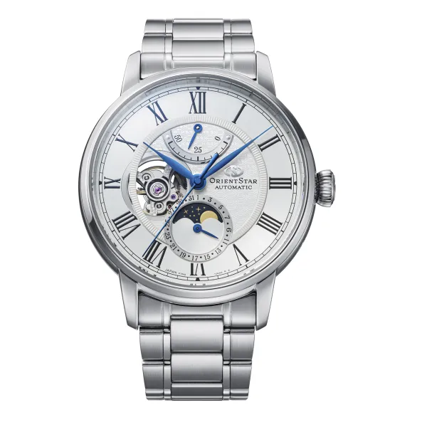 Orient Star Classic M45 F7 Moon Phase Open Heart Automatic RE-BT0005S00B (+ náhradní řemínek)