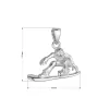Stříbrný přívěsek snowboard 64078