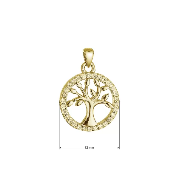 Stříbrný pozlacený přívěsek strom života 14050.1