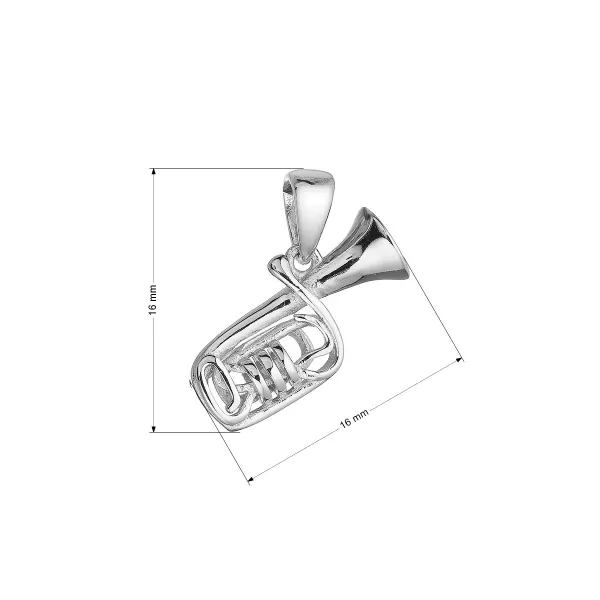 Stříbrný přívěsek tuba 64029