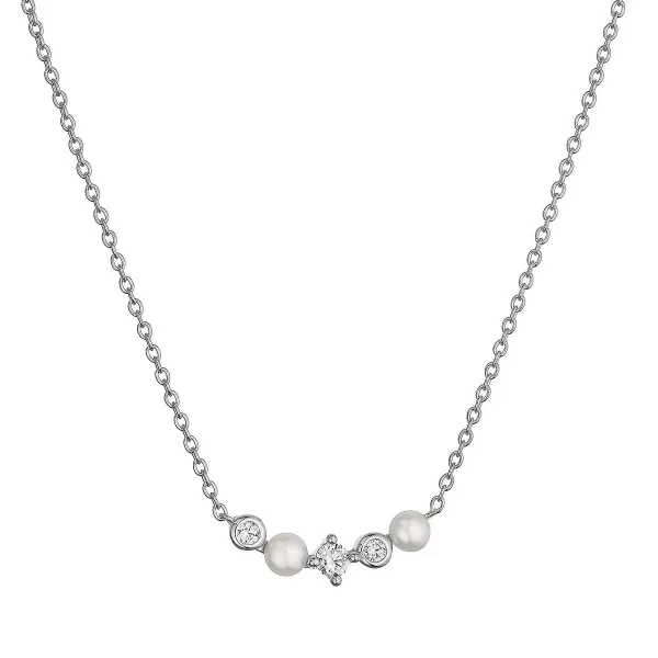 Stříbrný náhrdelník s říčními perlami 22057.1