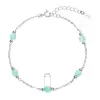 Stříbrný náramek s amazonity 13111.3
