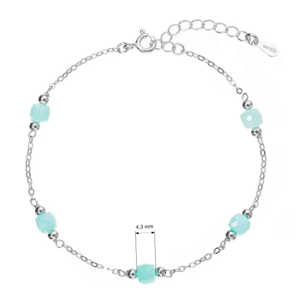 Stříbrný náramek s amazonity 13111.3