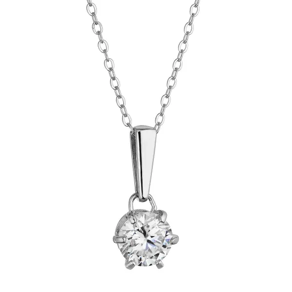 Stříbrný náhrdelník MIA 12M00002 moissanite