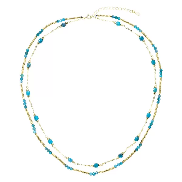 Pozlacený náhrdelník s apatity 12183.3