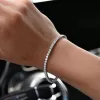Stříbrný tenisový náramek ALEX 13M00004 moissanite