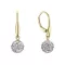 Pozlacené náušnice kuličky se Swarovski krystaly 31326.1