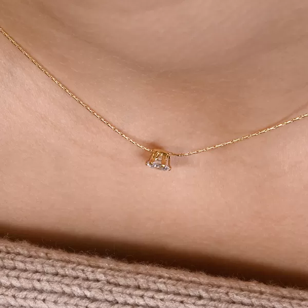 Náhrdelník s krystalem 42047.1 gold