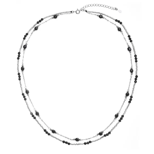 Stříbrný náhrdelník se spinely 12183.3