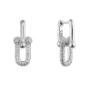Stříbrné náušnice elegantní uzle se zirkony 11660.1