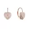 Pozlacené stříbrné náušnice třpytivé srdce 11714.1 rose gold
