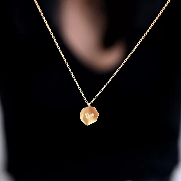 Ocelový náhrdelník placka 42041.1