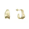 Pozlacené stříbrné náušnice s elegantními liniemi 61111
