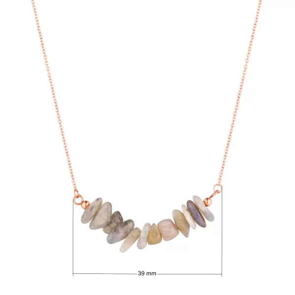 Náhrdelník s kamenem labradorit 42037.3 ocel