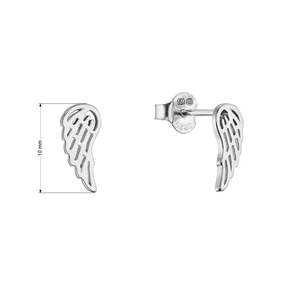 Stříbrné náušnice andělská křídla 61094