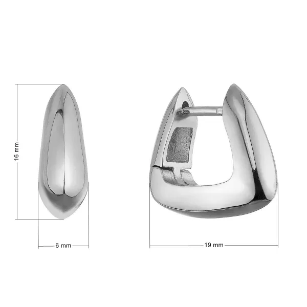 Stříbrné masivní náušnice kruhy 61155