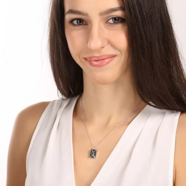 Stříbrný náhrdelník obálka-psaníčko 62039