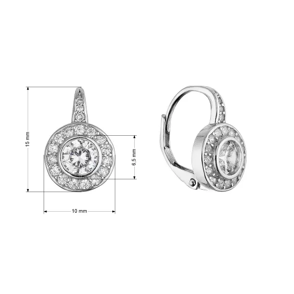 Stříbrné visací náušnice 11620.1