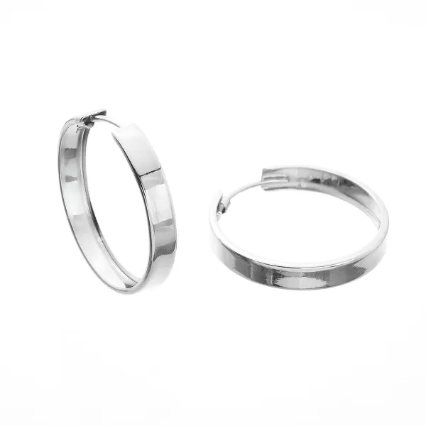 Stříbrné náušnice kruhy 61067