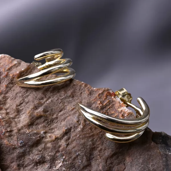 Pozlacené náušnice 61153