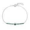 Stříbrný náramek se zelenými zirkony 13116.3 emerald