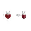 Stříbrné náušnice berušky 61141