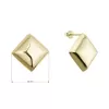Pozlacené stříbrné náušnice velké kosočtverce 61128