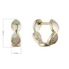 Pozlacené stříbrné náušnice tvarované kruhy 11614.1