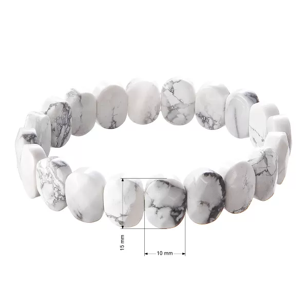 Náramek s minerálními kameny howlit 43057.3
