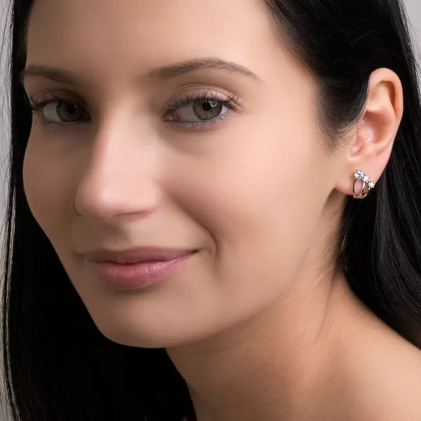 Stříbrné náušnice vějířky 11764.1