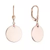 Pozlacené stříbrné náušnice placičky velké 61135 rose gold